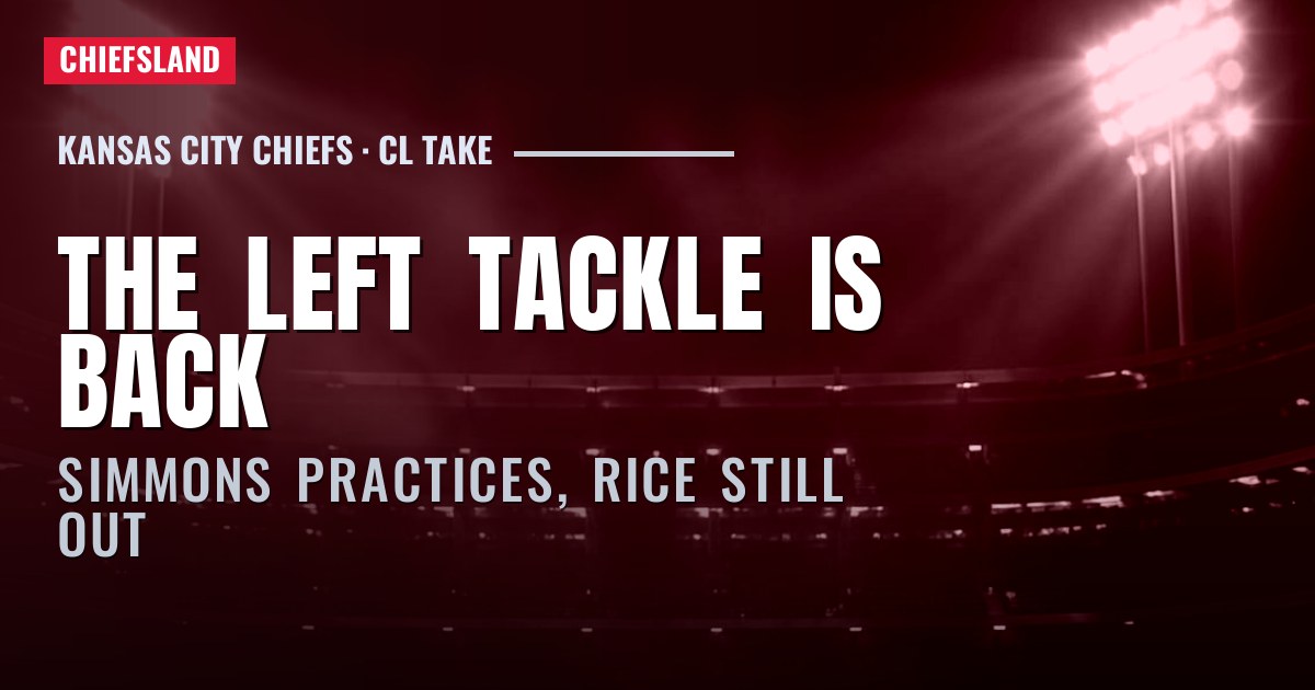 Josh Simmons Back at Practice Is the Best News Chiefs Kingdom Got All Bye Week
